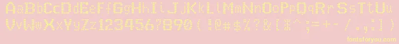 JEkrB Font – Yellow Fonts on Pink Background