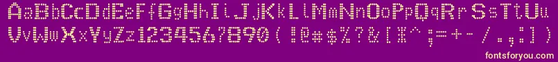 JEkrB Font – Yellow Fonts on Purple Background