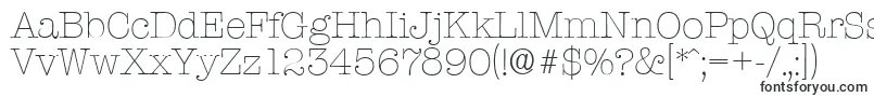 TypewriterserialXlightRegular-Schriftart – Schriftarten, die mit T beginnen