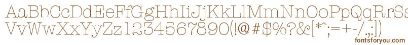TypewriterserialXlightRegular Font – Brown Fonts