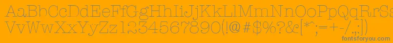 TypewriterserialXlightRegular Font – Gray Fonts on Orange Background