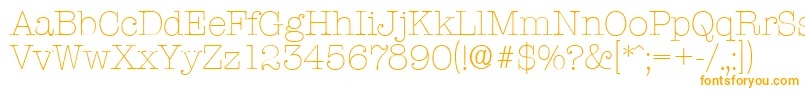 TypewriterserialXlightRegular-Schriftart – Orangefarbene Schriften