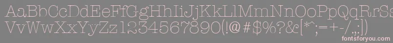 TypewriterserialXlightRegular Font – Pink Fonts on Gray Background