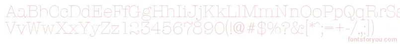 TypewriterserialXlightRegular Font – Pink Fonts on White Background