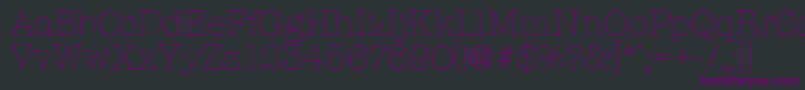 TypewriterserialXlightRegular Font – Purple Fonts on Black Background