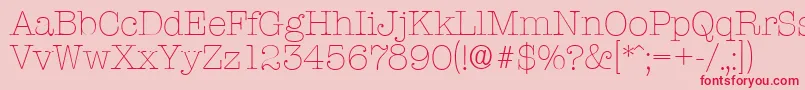 fuente TypewriterserialXlightRegular – Fuentes Rojas Sobre Fondo Rosa