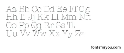 TypewriterserialXlightRegular Font