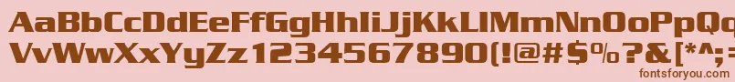 Serpentinedbol Font – Brown Fonts on Pink Background