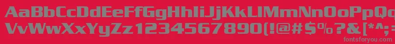 Serpentinedbol Font – Gray Fonts on Red Background