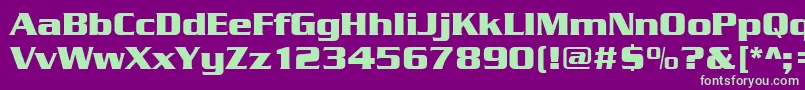 Serpentinedbol Font – Green Fonts on Purple Background