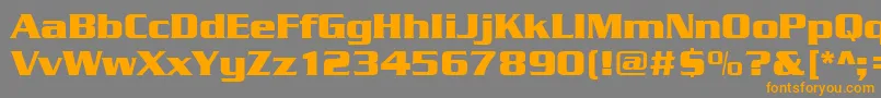 フォントSerpentinedbol – オレンジの文字は灰色の背景にあります。