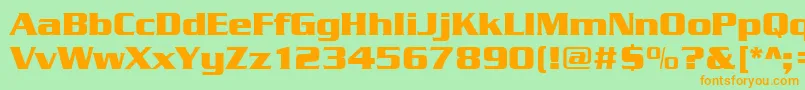 Serpentinedbol Font – Orange Fonts on Green Background