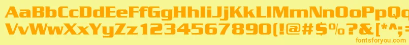 Serpentinedbol Font – Orange Fonts on Yellow Background