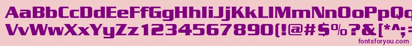 Serpentinedbol-fontti – violetit fontit vaaleanpunaisella taustalla