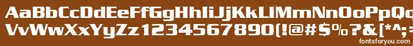 フォントSerpentinedbol – 茶色の背景に白い文字