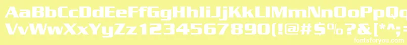 Serpentinedbol Font – White Fonts on Yellow Background