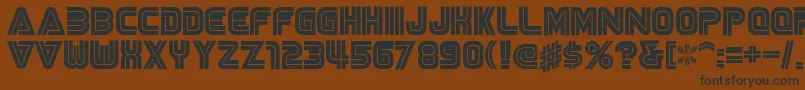 NisesegaCyrillic Font – Black Fonts on Brown Background