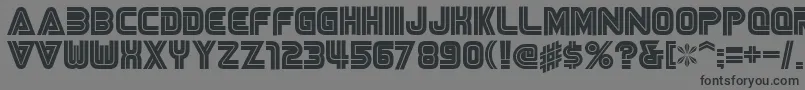 NisesegaCyrillic Font – Black Fonts on Gray Background