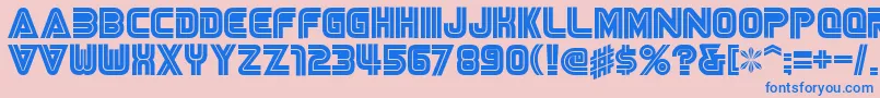 NisesegaCyrillic Font – Blue Fonts on Pink Background