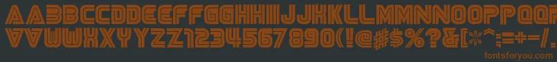 NisesegaCyrillic Font – Brown Fonts on Black Background