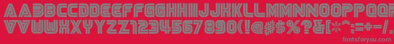 NisesegaCyrillic Font – Gray Fonts on Red Background