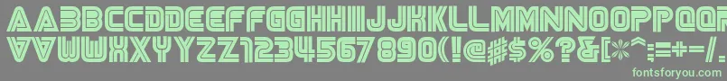 NisesegaCyrillic Font – Green Fonts on Gray Background