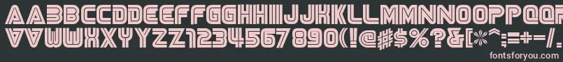 NisesegaCyrillic Font – Pink Fonts on Black Background