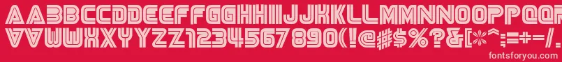 NisesegaCyrillic Font – Pink Fonts on Red Background