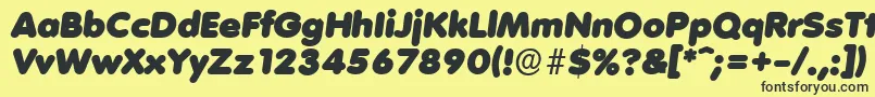 VolkswagenserialBlackItalic Font – Black Fonts on Yellow Background