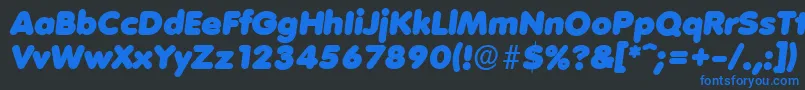 VolkswagenserialBlackItalic Font – Blue Fonts on Black Background