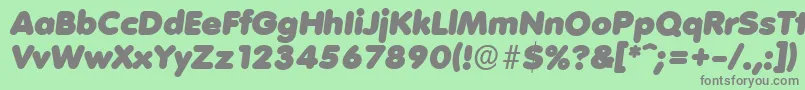 VolkswagenserialBlackItalic Font – Gray Fonts on Green Background