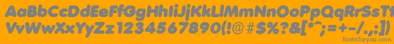 VolkswagenserialBlackItalic Font – Gray Fonts on Orange Background