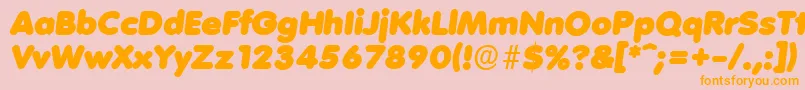 VolkswagenserialBlackItalic Font – Orange Fonts on Pink Background