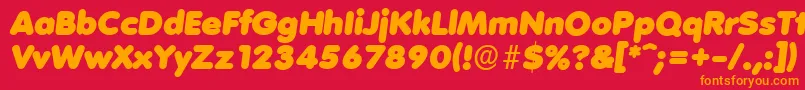 fuente VolkswagenserialBlackItalic – Fuentes Naranjas Sobre Fondo Rojo