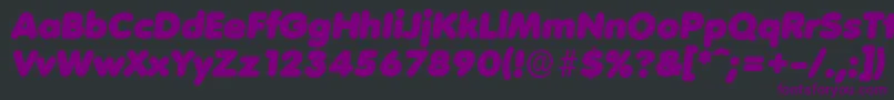 VolkswagenserialBlackItalic Font – Purple Fonts on Black Background