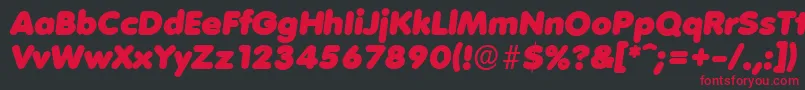 VolkswagenserialBlackItalic Font – Red Fonts on Black Background