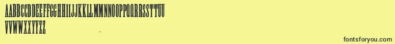 AlycidonCondensed-Schriftart – Schwarze Schriften auf gelbem Hintergrund