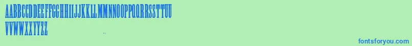 フォントAlycidonCondensed – 青い文字は緑の背景です。