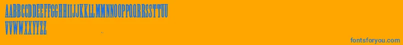 Шрифт AlycidonCondensed – синие шрифты на оранжевом фоне