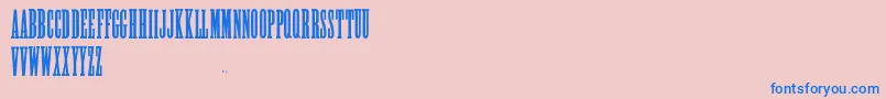 Czcionka AlycidonCondensed – niebieskie czcionki na różowym tle