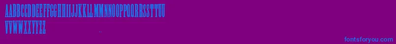 Czcionka AlycidonCondensed – niebieskie czcionki na fioletowym tle