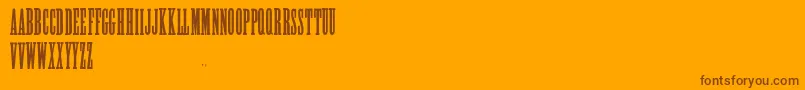 AlycidonCondensed Font – Brown Fonts on Orange Background