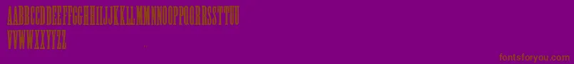 フォントAlycidonCondensed – 紫色の背景に茶色のフォント