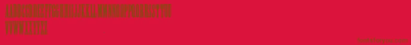 フォントAlycidonCondensed – 赤い背景に茶色の文字