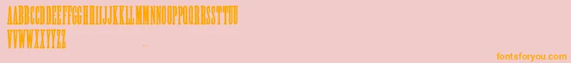 AlycidonCondensed-Schriftart – Orangefarbene Schriften auf rosa Hintergrund