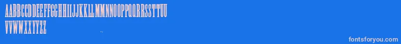 AlycidonCondensed-fontti – vaaleanpunaiset fontit sinisellä taustalla