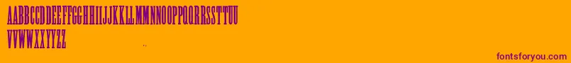 Czcionka AlycidonCondensed – fioletowe czcionki na pomarańczowym tle