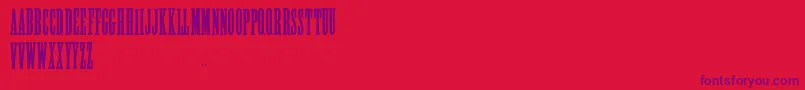 Police AlycidonCondensed – polices violettes sur fond rouge