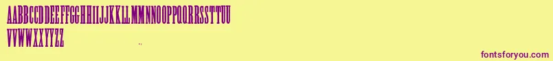 Czcionka AlycidonCondensed – fioletowe czcionki na żółtym tle