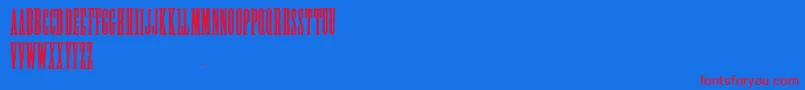 AlycidonCondensed-fontti – punaiset fontit sinisellä taustalla